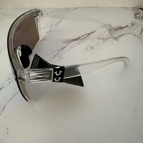 TRUE RELIGION Mirrored Shield Curved Sport Rimless Unisex Sunglasses BNWT - Picture 4 of 10